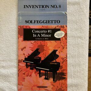 2 Pianos/4 Hands Invention No. 8, Solfeggietto & Concerto #1 in A Minor
